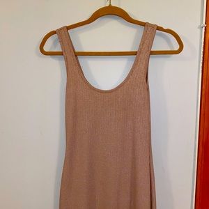 Shimmery pale pink body-con midi dress from Topshop